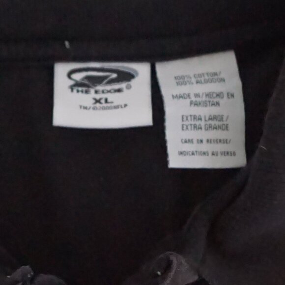 The Edge NFL Black Yellow Pittsburgh Steelers Cotton Rugby Shirt Embroidered XL - Picture 4 of 9